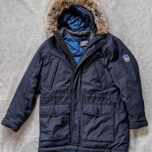 Land's End Men's Primaloft down Parka Size Large 42-44 Blue